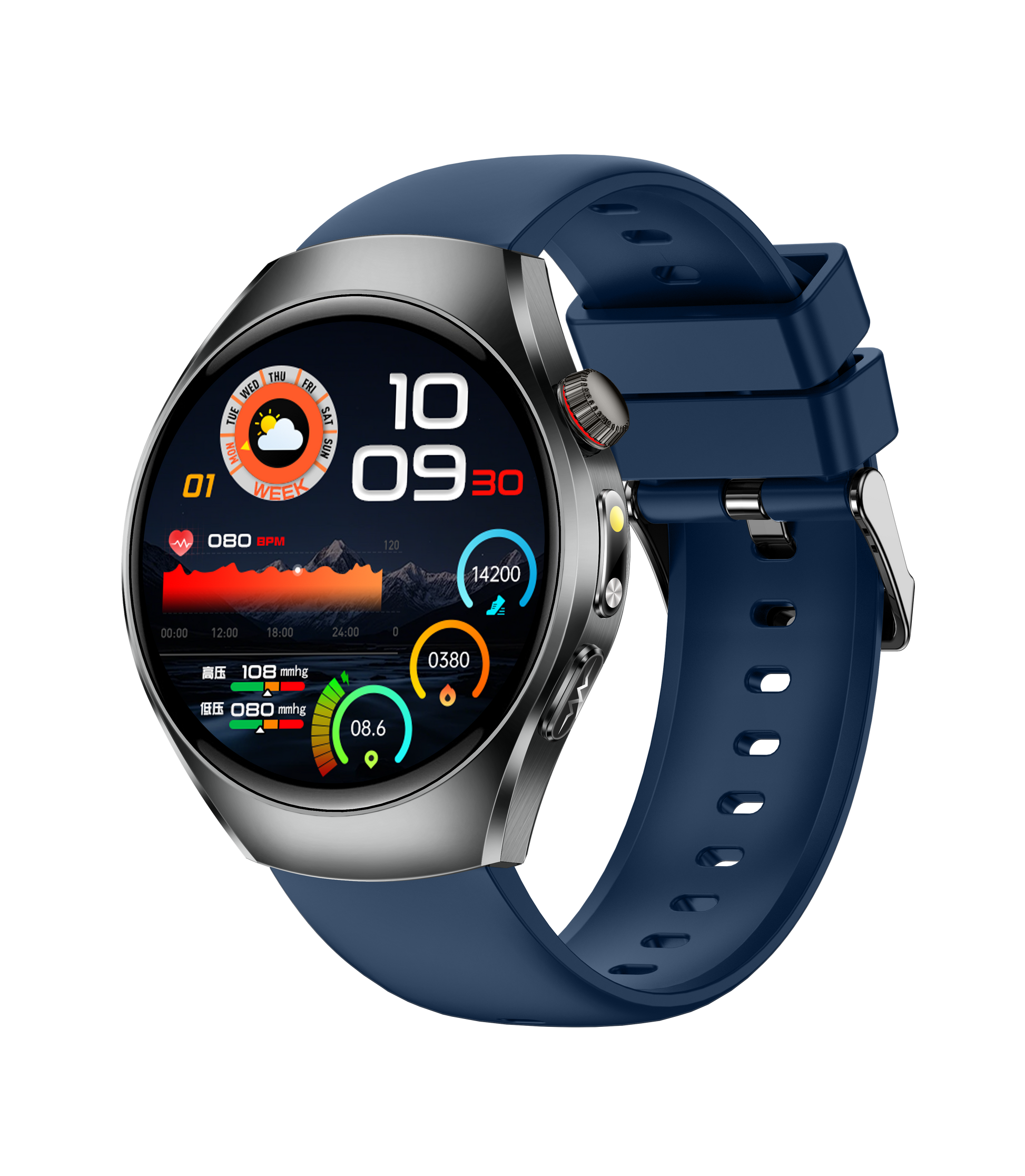 Minimalist smart watch, simple dial design, slim and comfortable, no burden for daily wearing