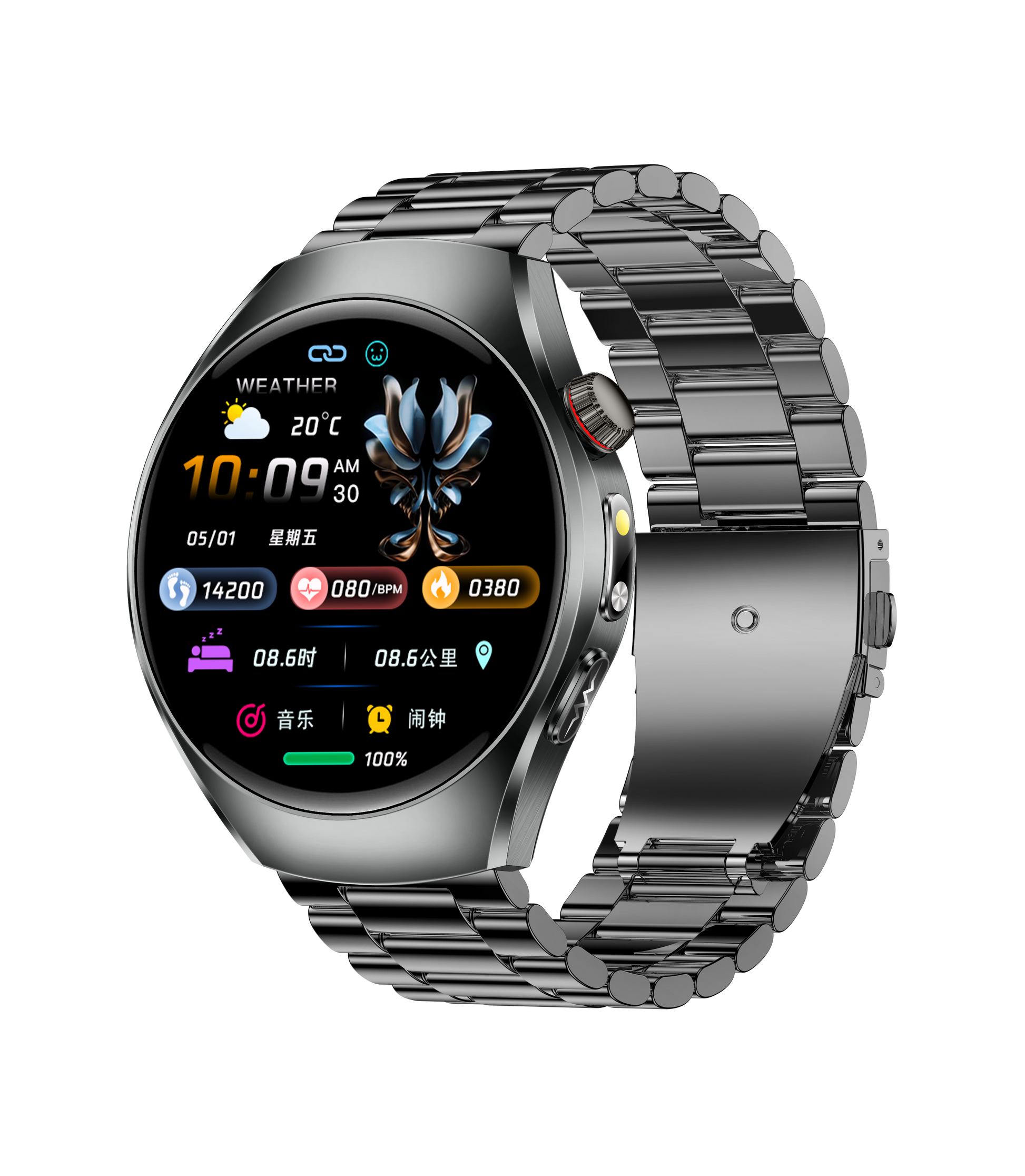 Minimalist smart watch, simple dial design, slim and comfortable, no burden for daily wearing
