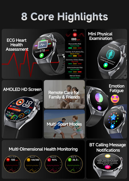 ET462 Smart Watch 1.43" AMOLED Full Touch Screen BLE5.3 Bluetooth Call IP68 Waterproof Sports Watch
