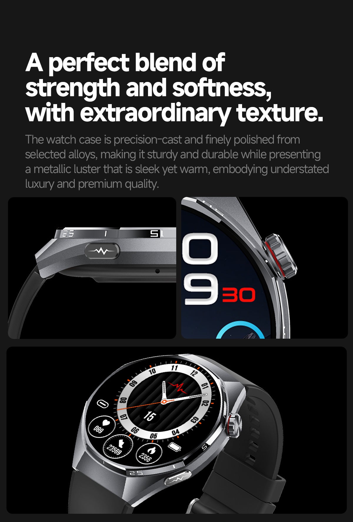 ET462 Smart Watch 1.43" AMOLED Full Touch Screen BLE5.3 Bluetooth Call IP68 Waterproof Sports Watch