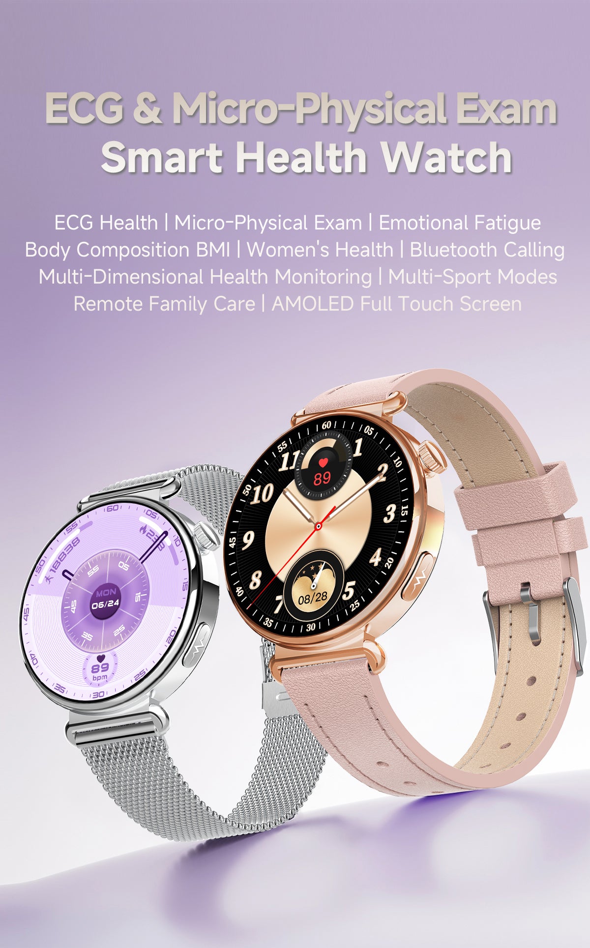 ET493 1.32" AMOLED Smart Watch Full Touch Screen Bluetooth Call Sports Smartwatch