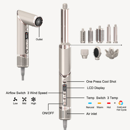 Styling hair dryer, concentrated strong wind, create long-lasting fluffy high skull top