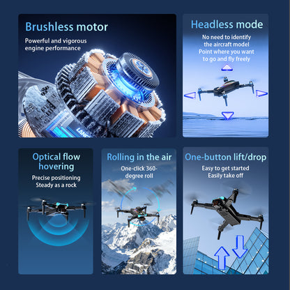 F911 Optical Flow Drone With 4.5" Screen Controller  Dual Camera Long Flight Time RC Quadcopter