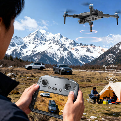 F911 Optical Flow Drone With 4.5" Screen Controller  Dual Camera Long Flight Time RC Quadcopter