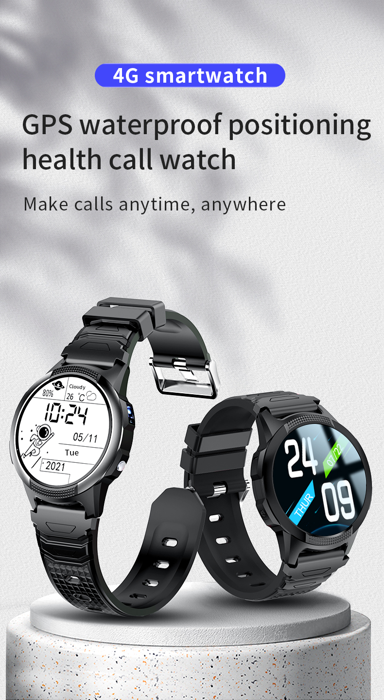 Waterproof Senior Smart Watch with Accurate SpO2 Monitoring & All-Day Elderly Safety Care