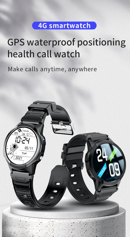 Waterproof Senior Smart Watch with Accurate SpO2 Monitoring & All-Day Elderly Safety Care