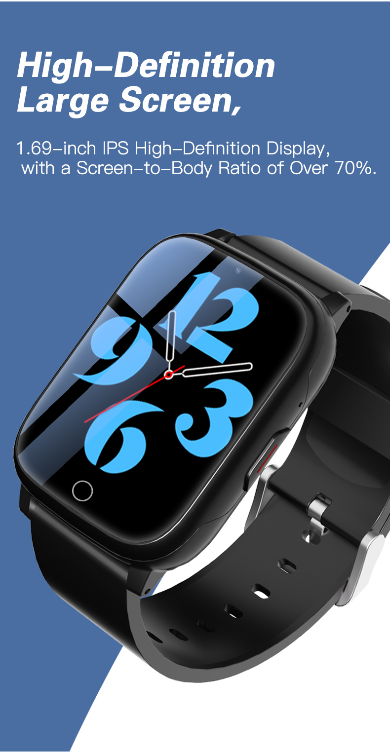 24/7 Elderly Care Smart Watch with Accurate Fall Detection & Real-Time Location Tracking