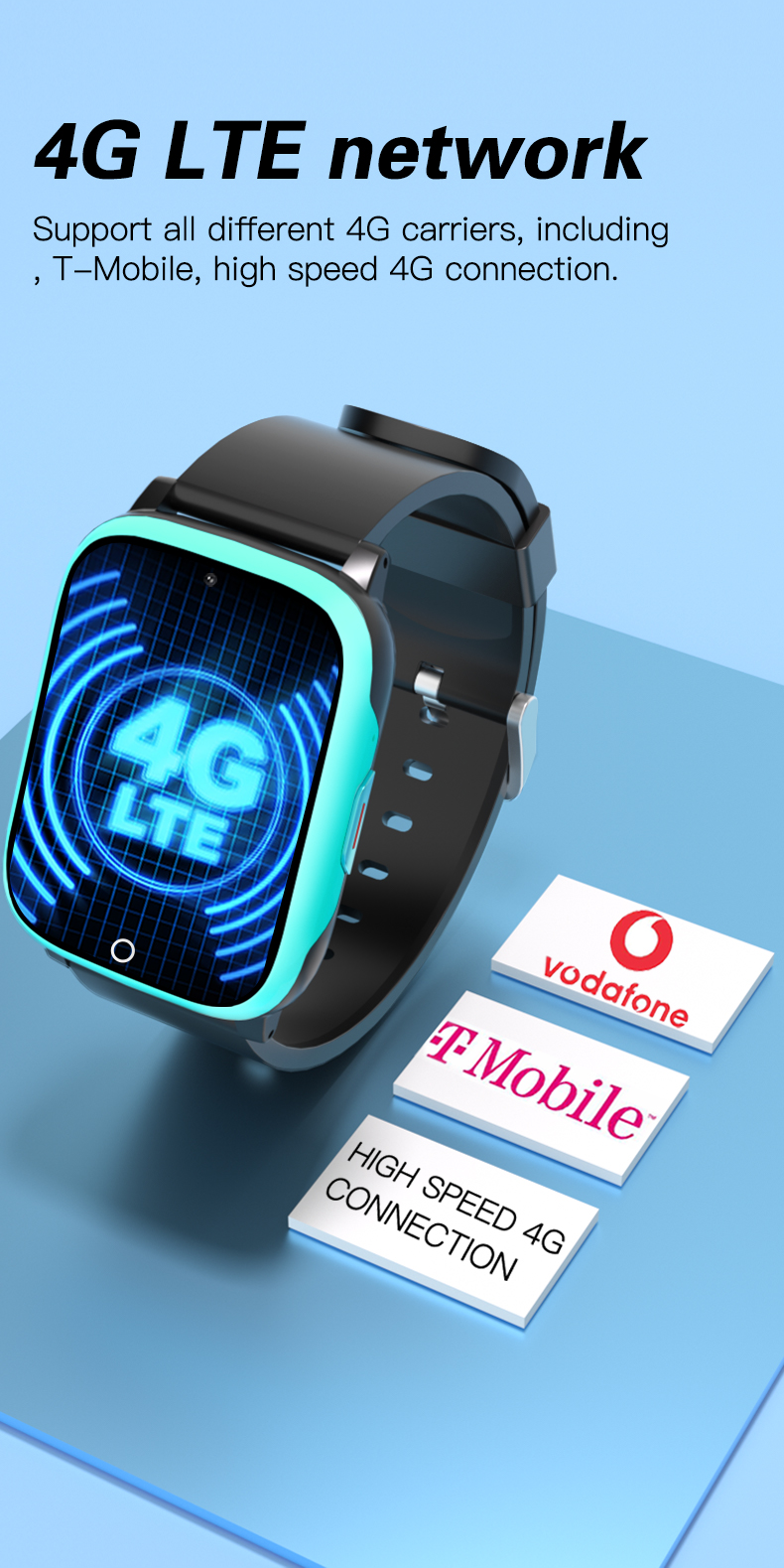 24/7 Elderly Care Smart Watch with Accurate Fall Detection & Real-Time Location Tracking