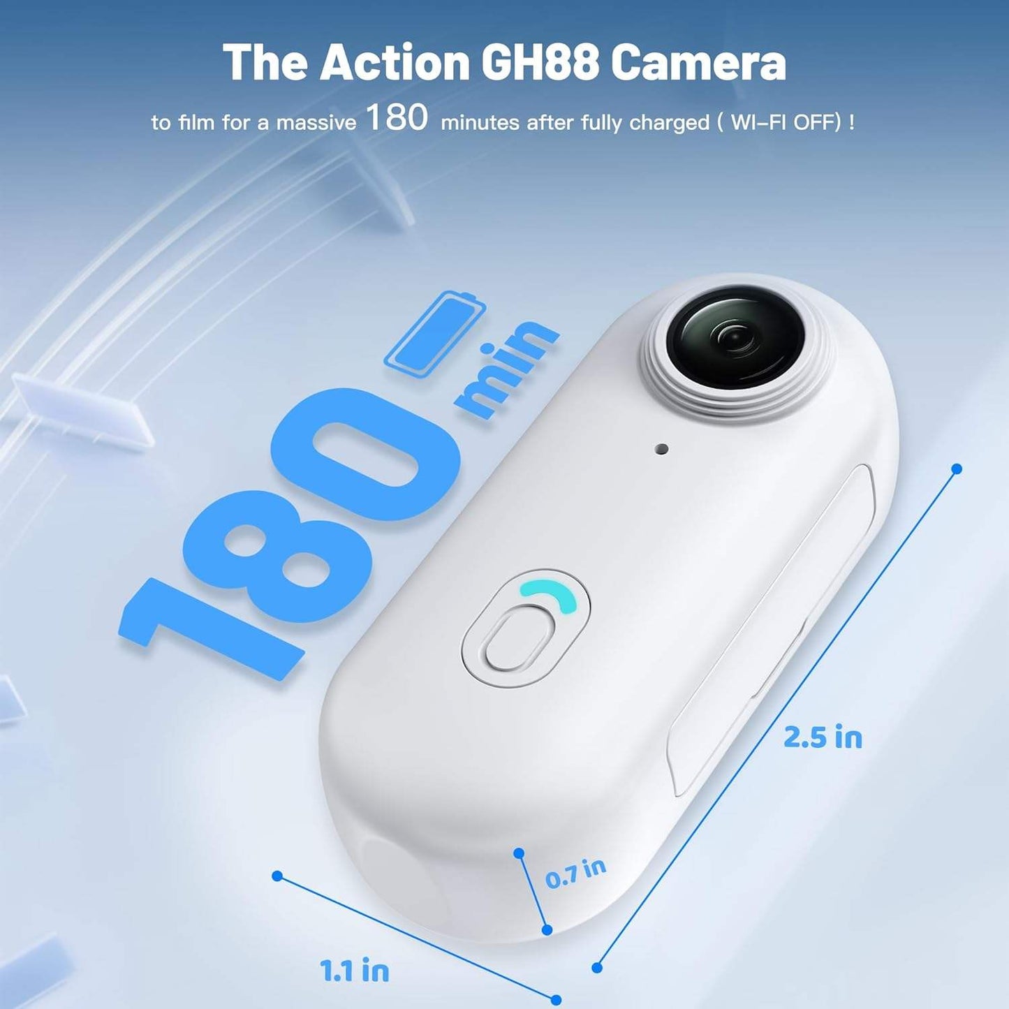First-person action camera captures your most exciting moments.