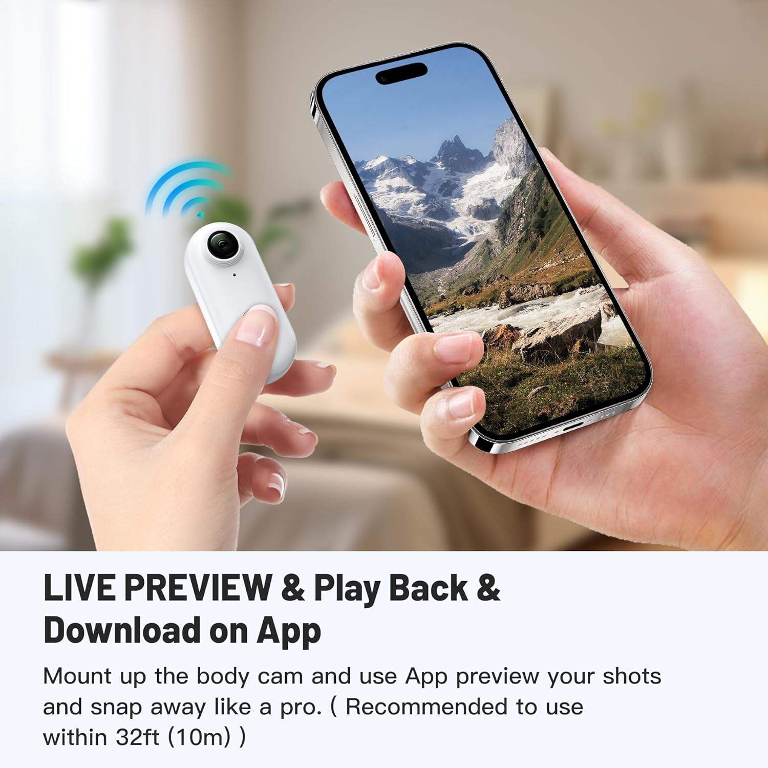First-person action camera captures your most exciting moments.