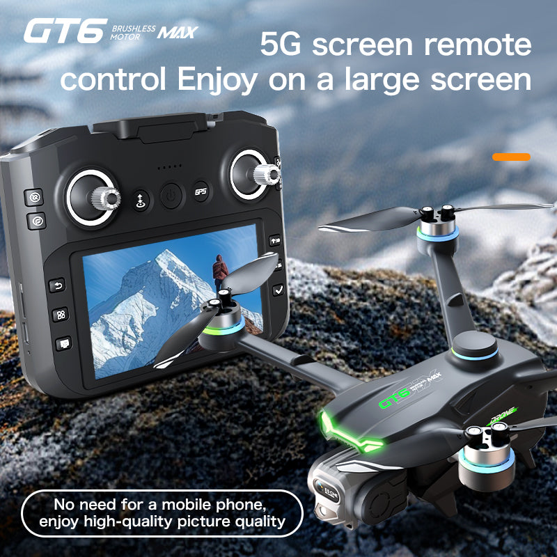 GT6 Mini Drone With Camera HD Dual Camera Foldable RC Quadcopter Altitude Hold WiFi FPV