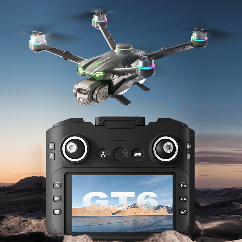 GT6 Mini Drone With Camera HD Dual Camera Foldable RC Quadcopter Altitude Hold WiFi FPV