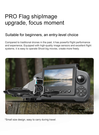 GT9 Brushless Drone 4.3" Screen Remote 4K EIS Dual Camera Optical Flow 20 Mins Flight