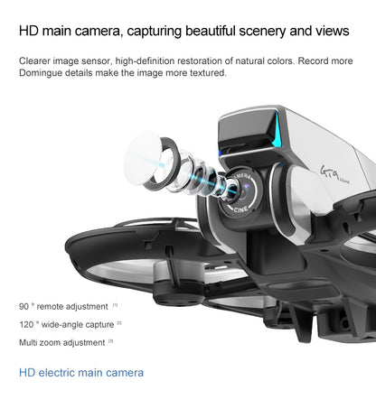 GT9 Brushless Drone 4.3" Screen Remote 4K EIS Dual Camera Optical Flow 20 Mins Flight