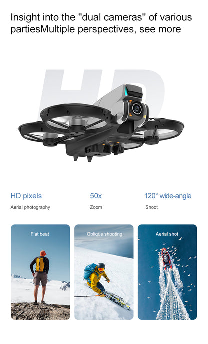 GT9 Brushless Drone 4.3" Screen Remote 4K EIS Dual Camera Optical Flow 20 Mins Flight