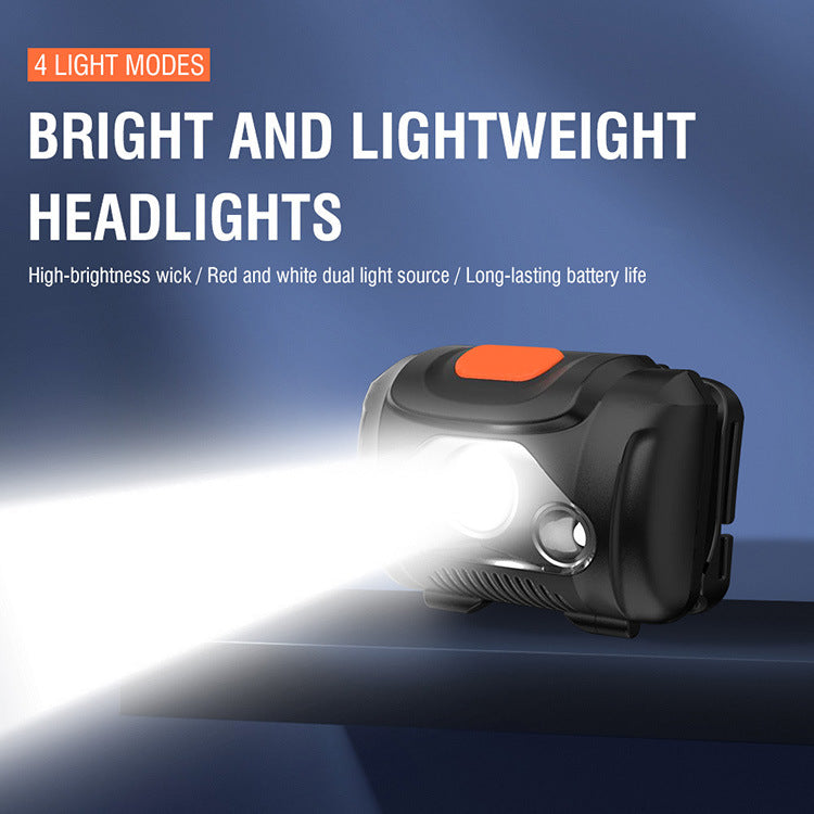 Super bright headlamp long battery, waterproof lightweight, for camping hiking night fishing