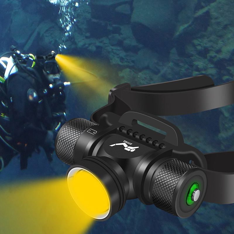 Professional diving flashlight deep waterproof, bright underwater search, pressure-resistant shockproof for diving