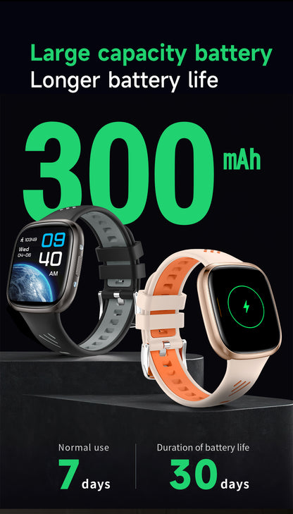 HT31 Bluetooth Call Smart Watch 1.72" IPS Full Touch Screen IP68 Waterproof Fitness Watch