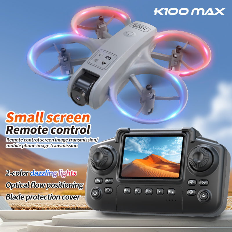 K100MAX Mini Drone Screen Remote Full Surround Guard Optical Flow Altitude Hold WiFi FPV