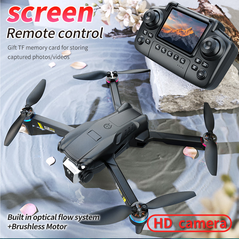 K13 MAX Brushless Drone With Screen Remote Optical Flow Dual Camera 4K FPV Quadcopter