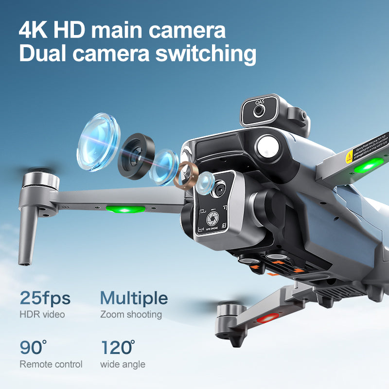 K19 MAX GPS Brushless Drone 4.5" Screen Remote 360° Laser Obstacle Avoidance 5G 4K FPV Quadcopter