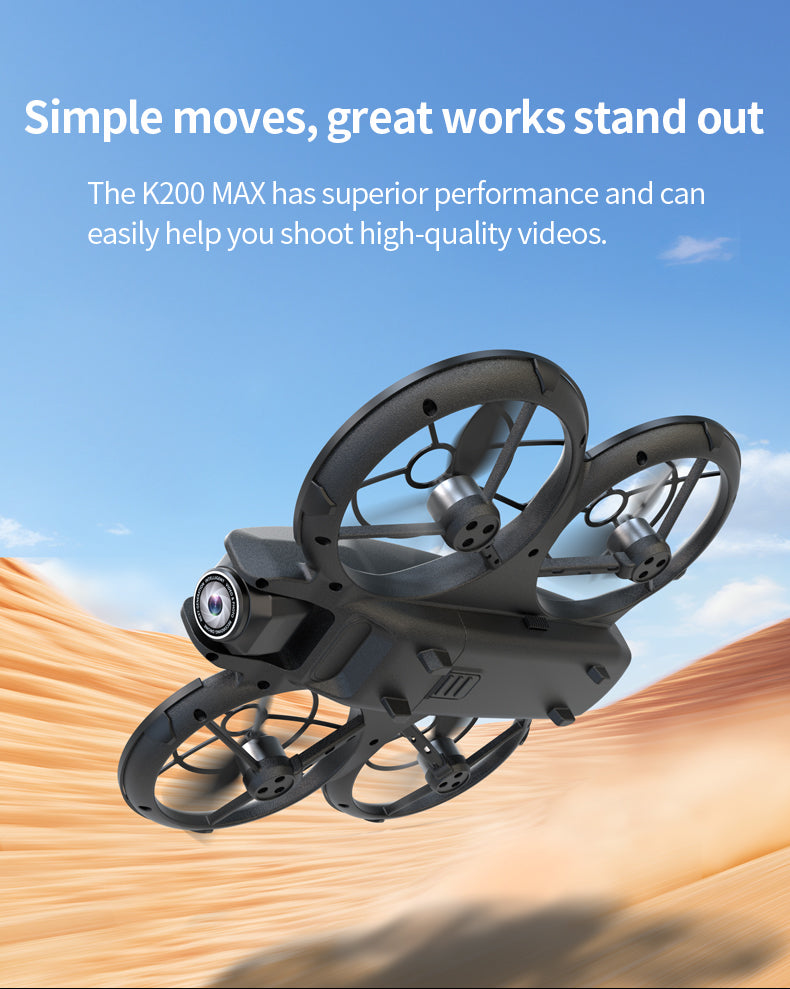 K200 MAX Brushless Drone Two Screen Versions 2.4"/4.5" Screen Remote RGB Light 4-Side Infrared Obstacle Avoidance