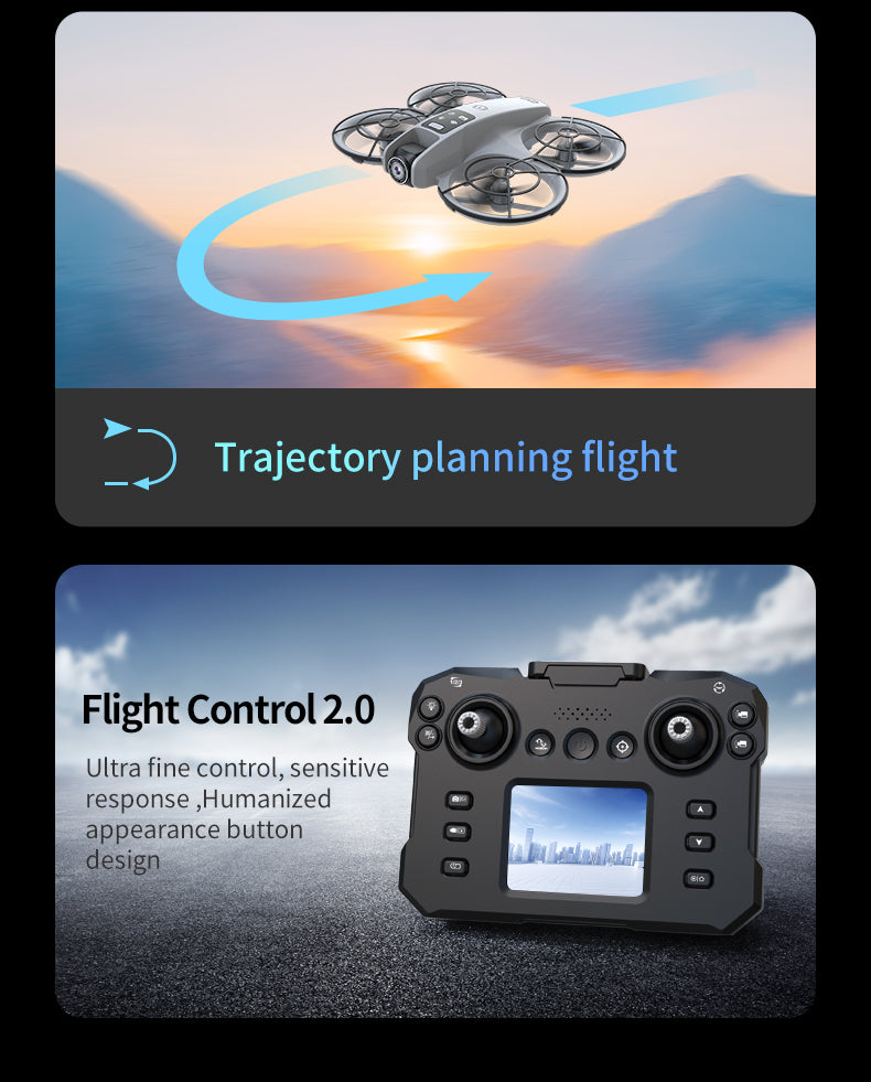 K200 MAX Brushless Drone Two Screen Versions 2.4"/4.5" Screen Remote RGB Light 4-Side Infrared Obstacle Avoidance