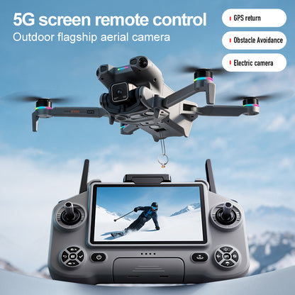 K900 MAX GPS Drone 4.5" Screen Remote 4K Camera 360° Obstacle Avoid Quadcopter