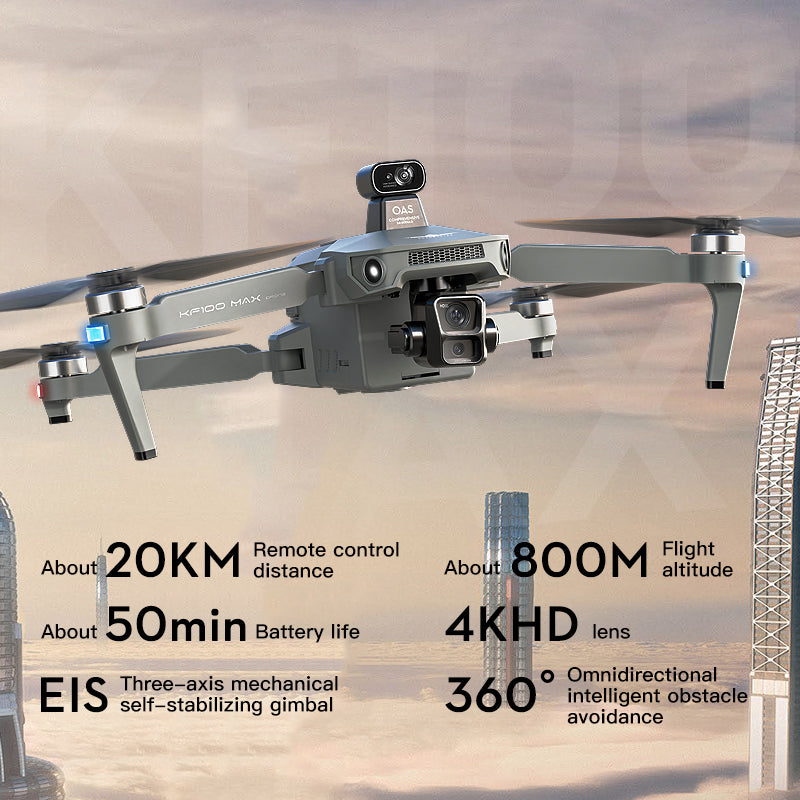 GPS drone with auto-hover function, stays steady in the air for hands-free shooting breaks