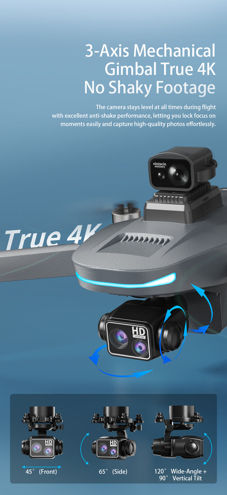 Silver-Grey L200 PLUS Foldable Aerial Drone GPS Auto Return Follow Me 5G WIFI FPV Quadcopter