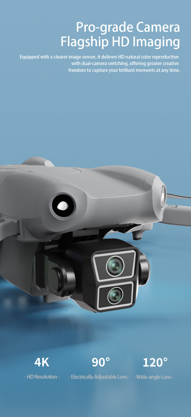 Foldable L300 AIR MAX FPV Drone with Built-in Touch Screen Remote & EIS Stabilized Camera