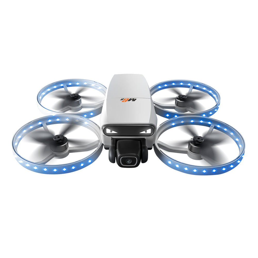 M6s Brushless Foldable Drone Servo Gimbal Dual Camera Obstacle Avoidance Cool LED Light