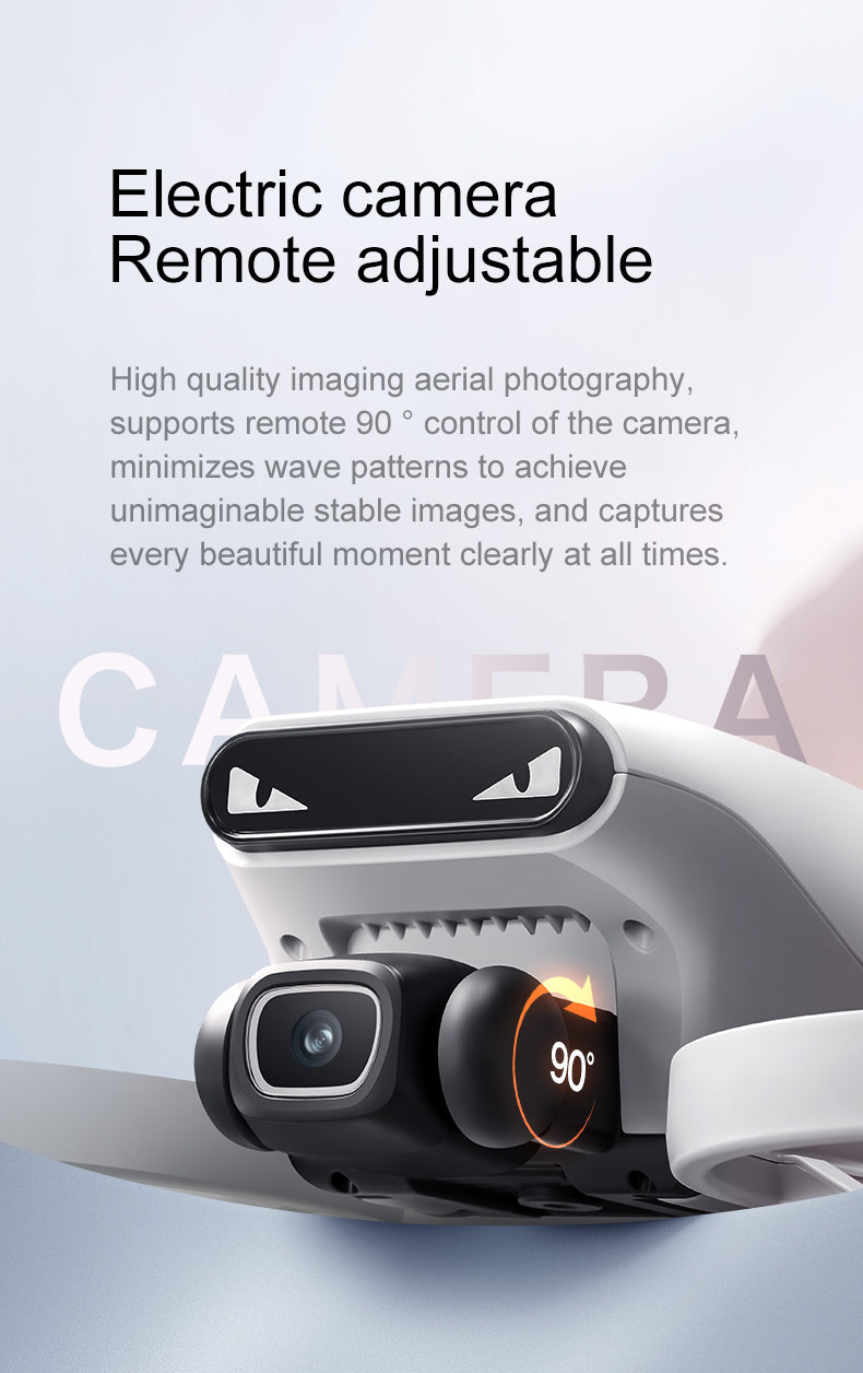 M6s Brushless Foldable Drone Servo Gimbal Dual Camera Obstacle Avoidance Cool LED Light