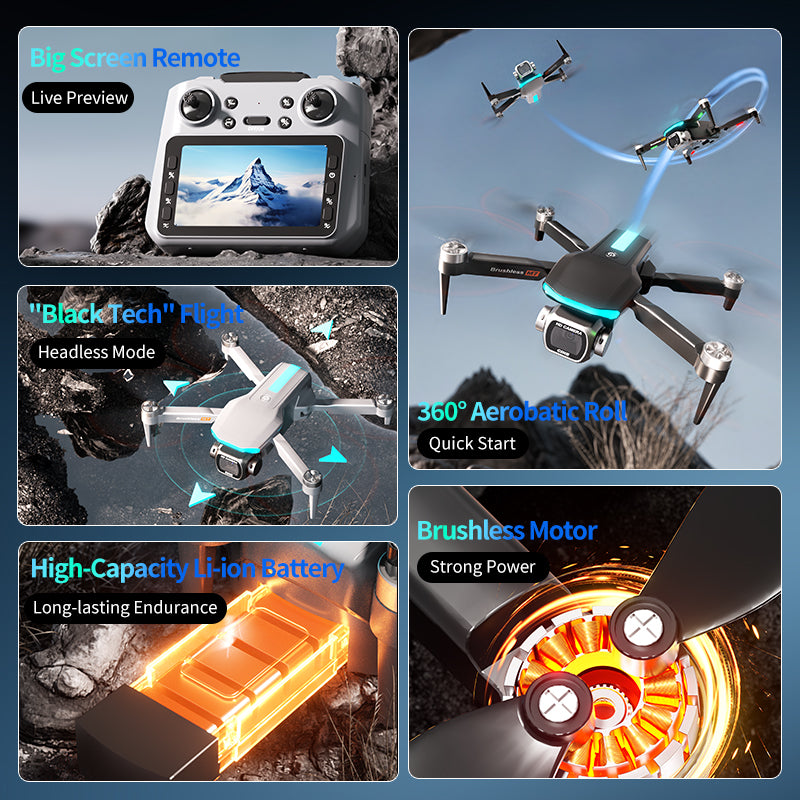 Portable Aerial Drone Lightweight Body Easy To Carry Record Scenery Anytime During Hiking & Mountaineering