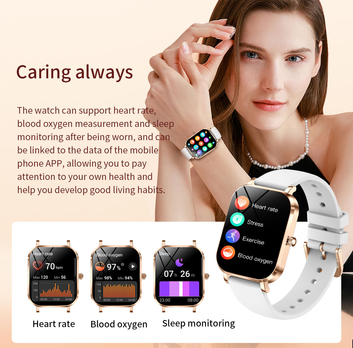 Smart watch make calls receive messages, free from phone, daily communication more efficient