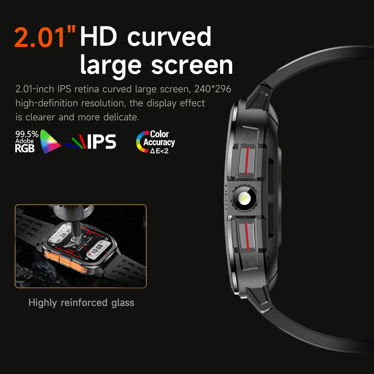 3ATM super waterproof smart watch, no fear of water for swimming and diving, uninterrupted data