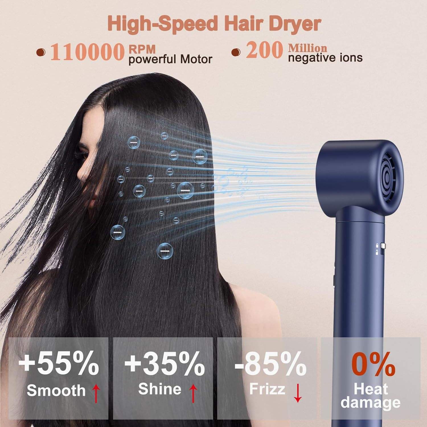 8-in-1 Multi-mode Hair Dryer, Easy Home Hair Drying & Styling