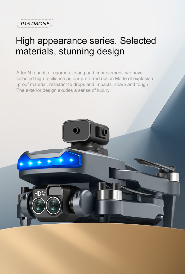 P15 MAX PRO Brushless Drone With Screen Remote Optical Flow Obstacle Avoidance FPV Quadcopter
