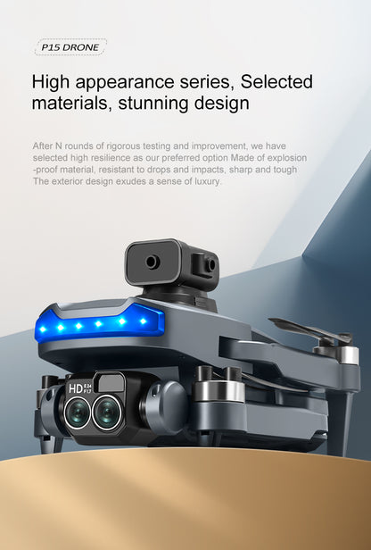 P15 MAX PRO Brushless Drone With Screen Remote Optical Flow Obstacle Avoidance FPV Quadcopter