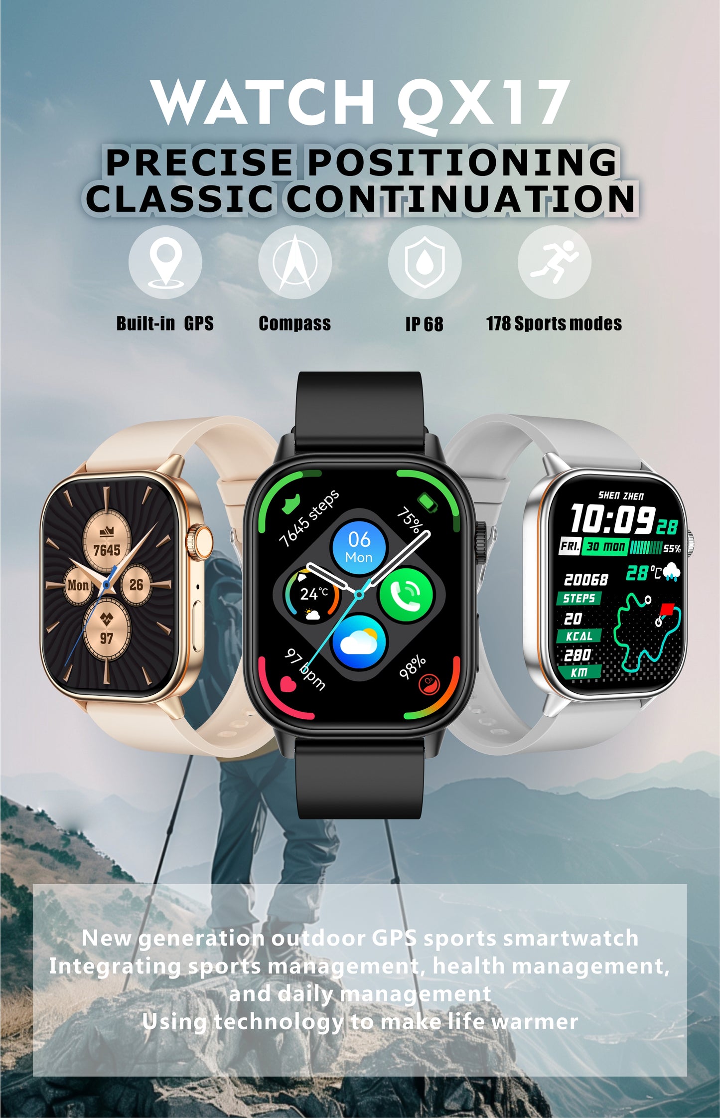 Low blood oxygen alert smart watch, timely remind abnormalities, build a safety line for health