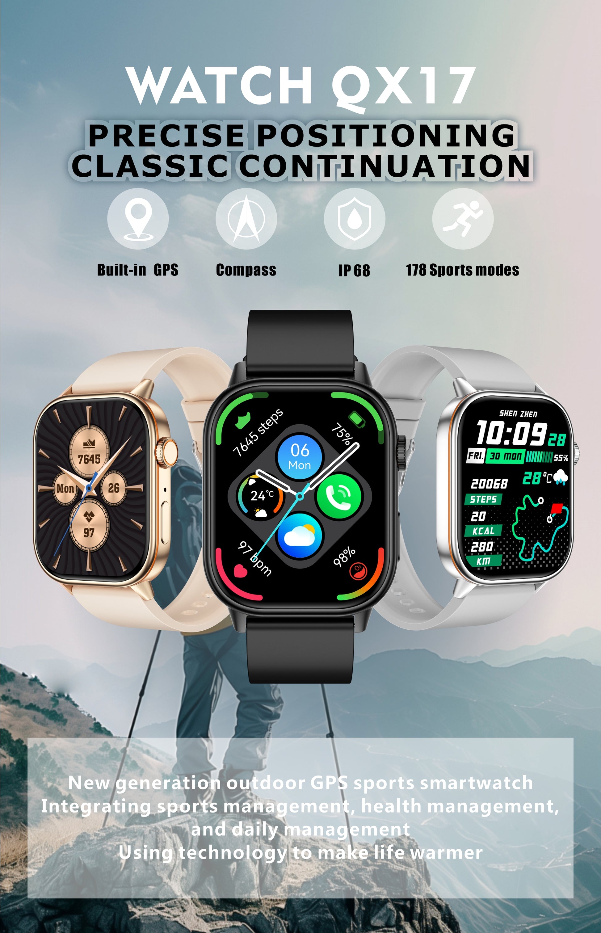 Low blood oxygen alert smart watch, timely remind abnormalities, build a safety line for health