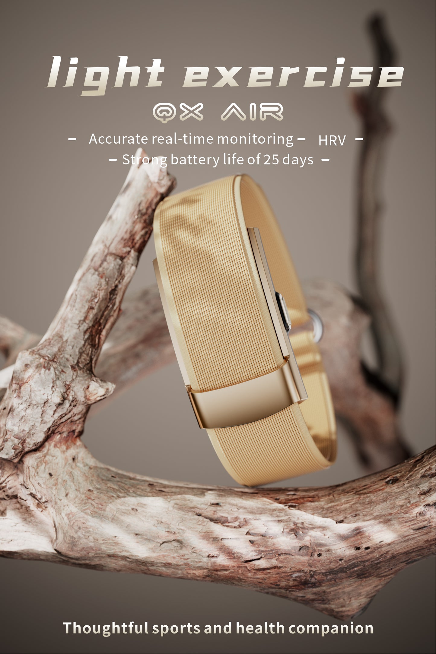 QX Air Lightweight Sports Band 400mAh Long Battery Life Single Button Wristband