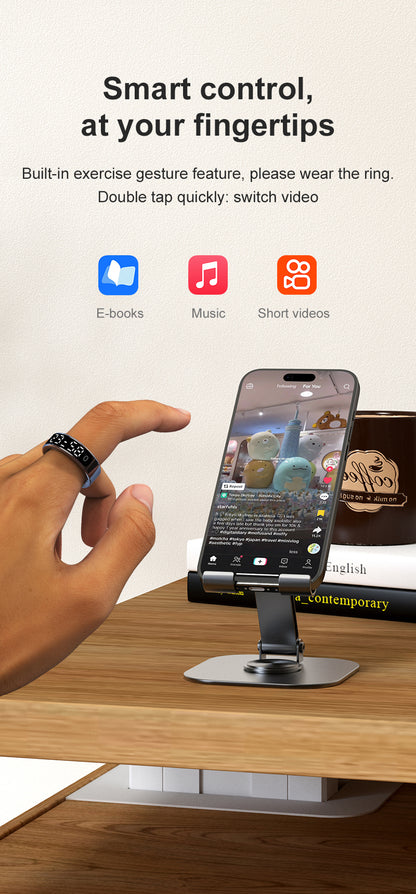 Ultra-slim smart ring with 5day battery, wear comfortably all day without burden