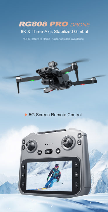 RG808 PRO Professional Aerial Drone GPS Auto Return 90° Electric Adjustable Lens 5G WiFi