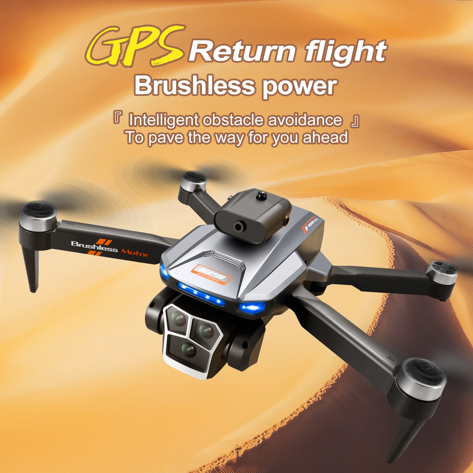 S158 GPS Foldable Drone Screen Controller 4K Dual Camera 4-Side Obstacle Avoidance Brushless Motor