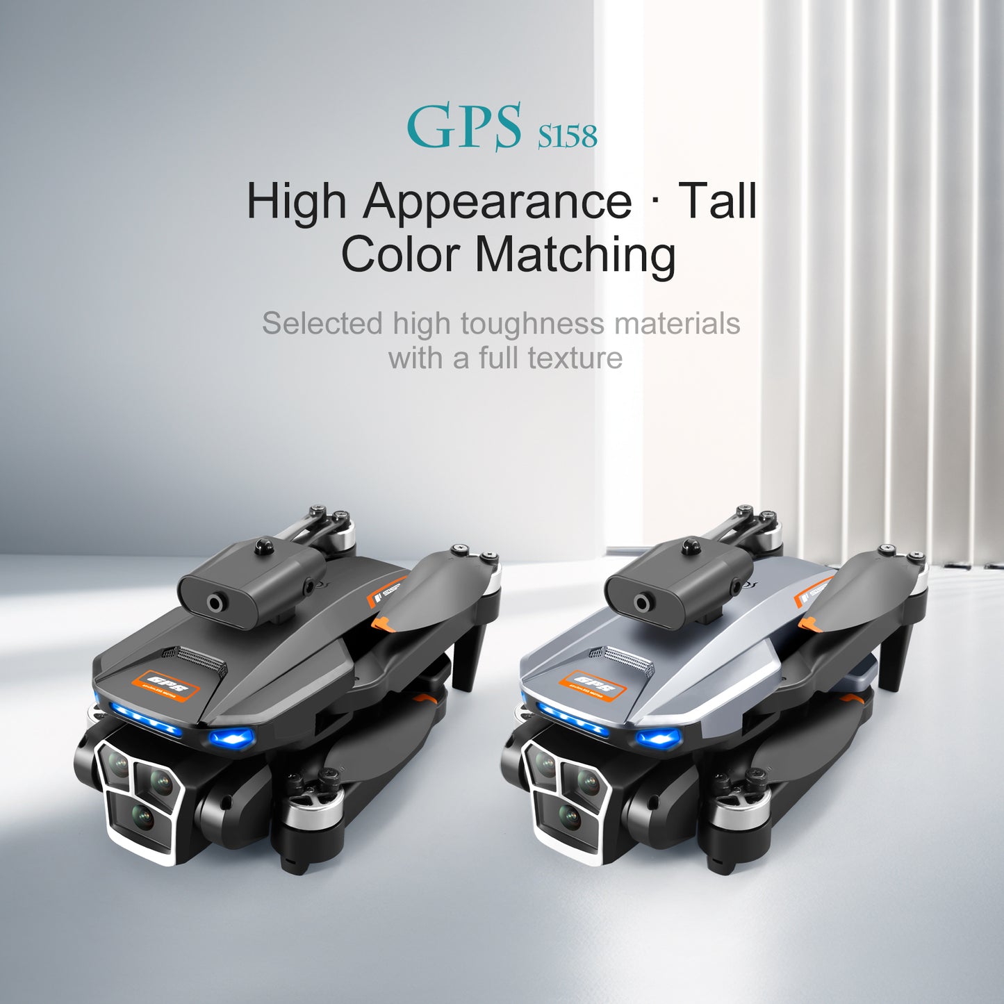 S158 GPS Foldable Drone Screen Controller 4K Dual Camera 4-Side Obstacle Avoidance Brushless Motor