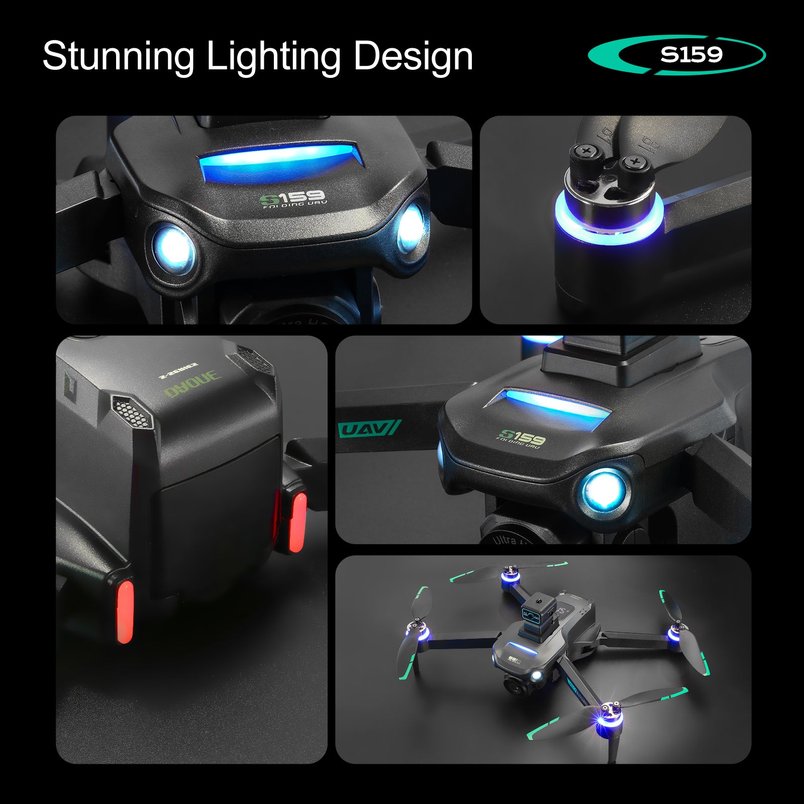 Mini Aerial Drone, HD Real-Time Image Transmission, One-Key Hover, Portable & Foldable, Choice for Family Outdoor Entertainment