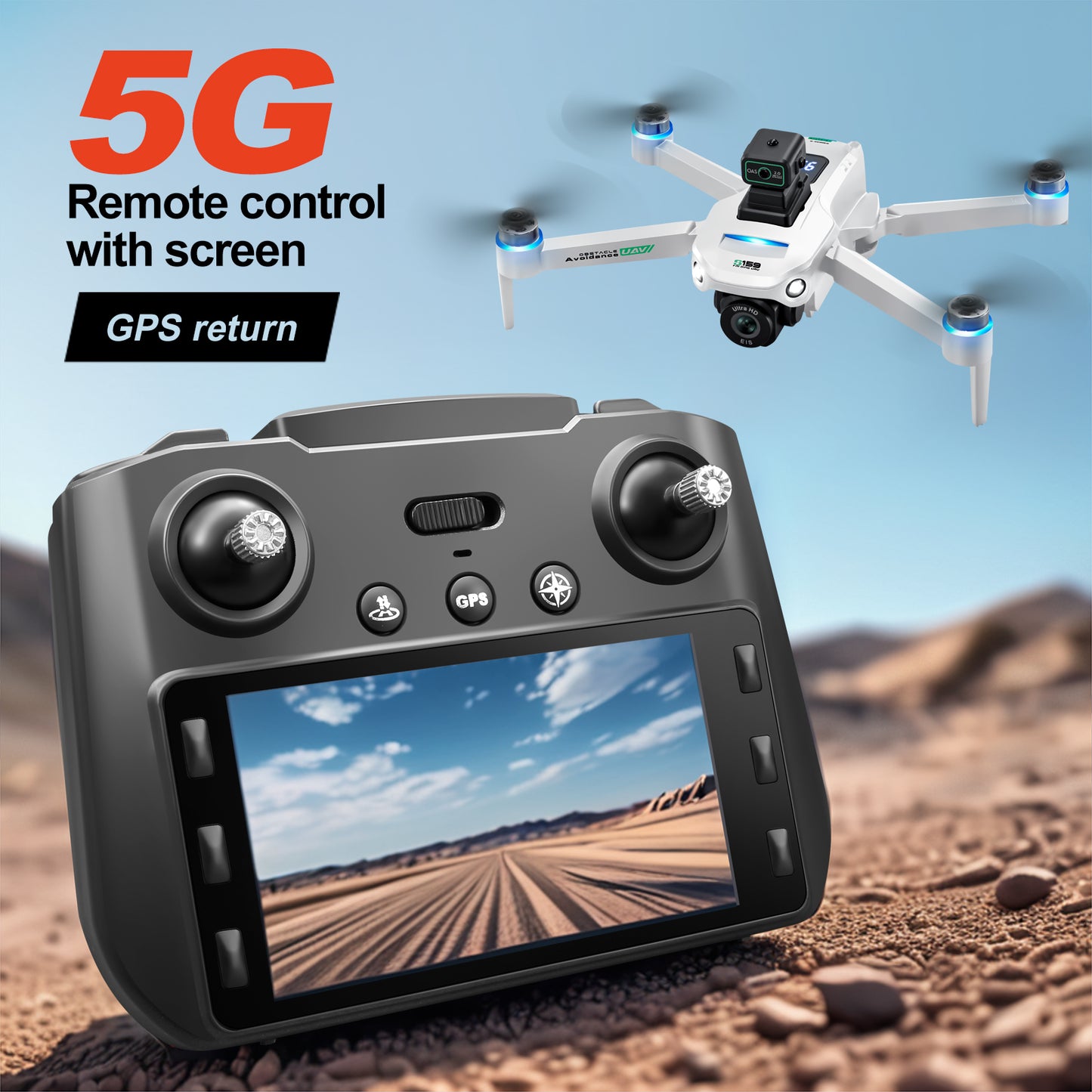 Mini Aerial Drone, HD Real-Time Image Transmission, One-Key Hover, Portable & Foldable, Choice for Family Outdoor Entertainment