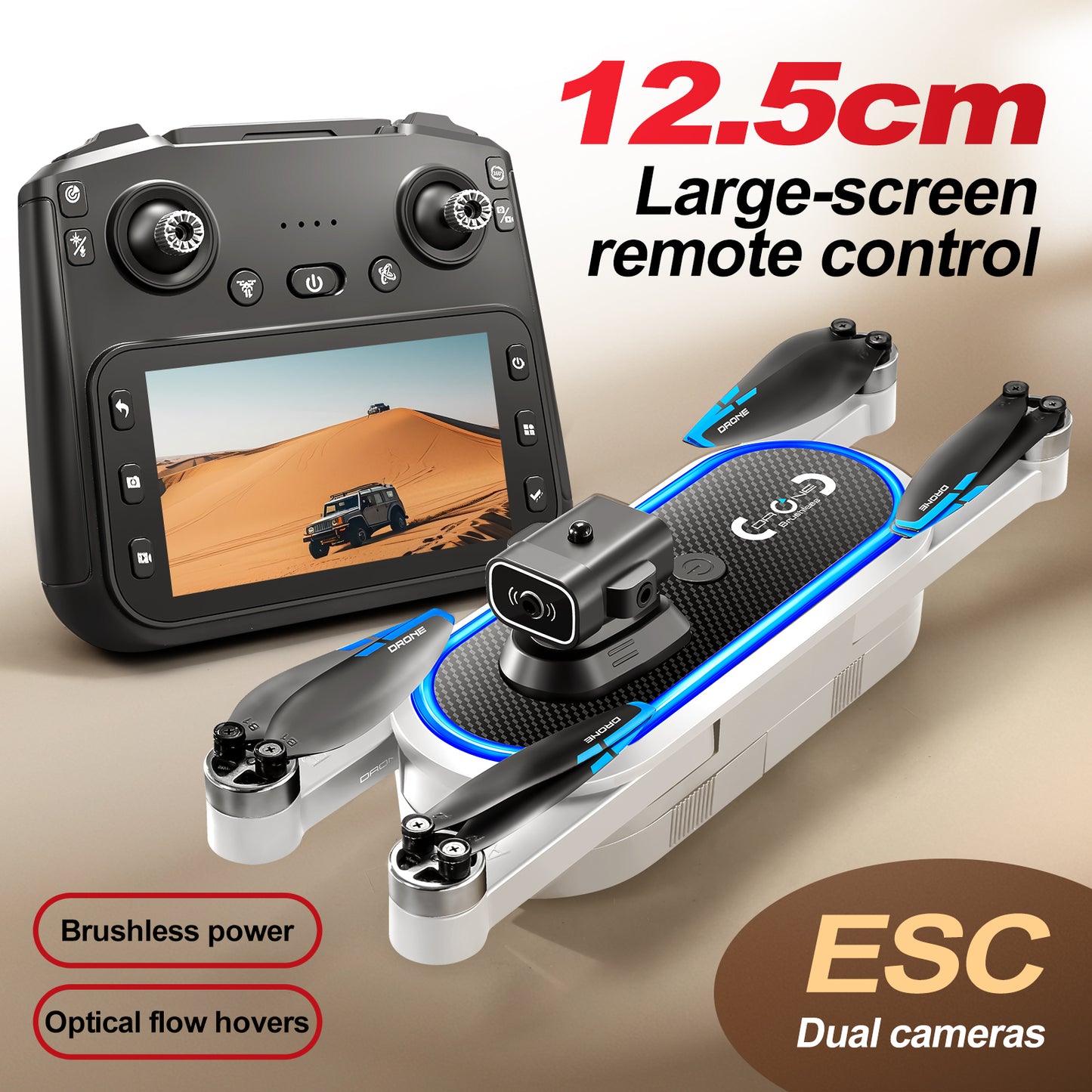 Lightweight portable drone fits in your backpack, ideal for travel adventures and outdoor scenery shooting
