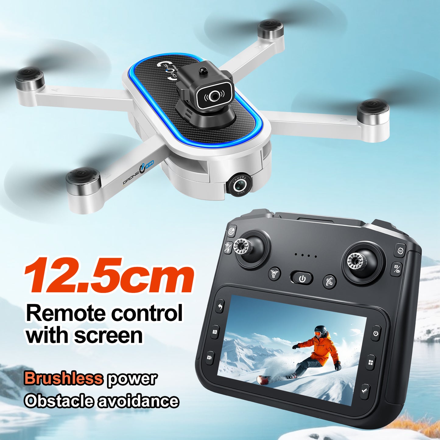 Lightweight portable drone fits in your backpack, ideal for travel adventures and outdoor scenery shooting